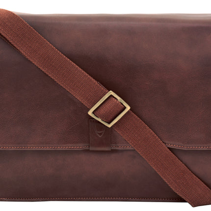Aiden Leather Business Laptop Messenger Cross Body Bag