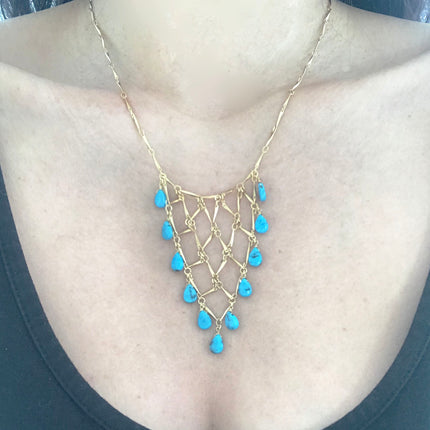 Sleeping Beauty Turquoise Statement Necklace