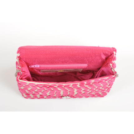 Polka Dot Pink Square Clutch