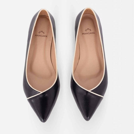 Ariri Black Leather Ballerinas – Comfort Flat