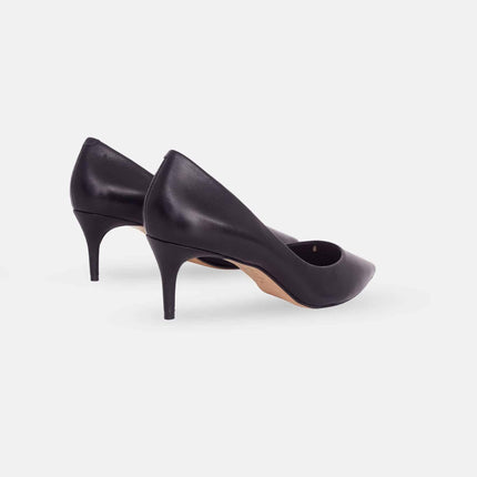 Tenate Black Leather Pumps – 6cm Medium Block Heel