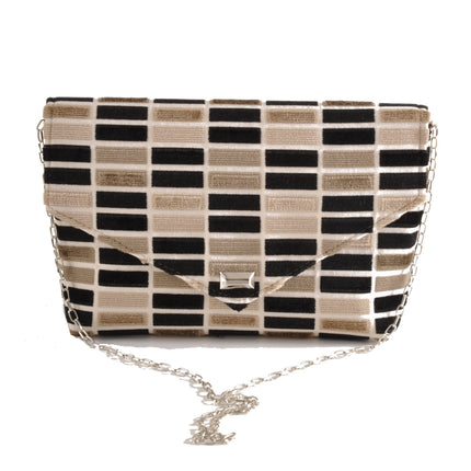 Block Black Envelope Clutch