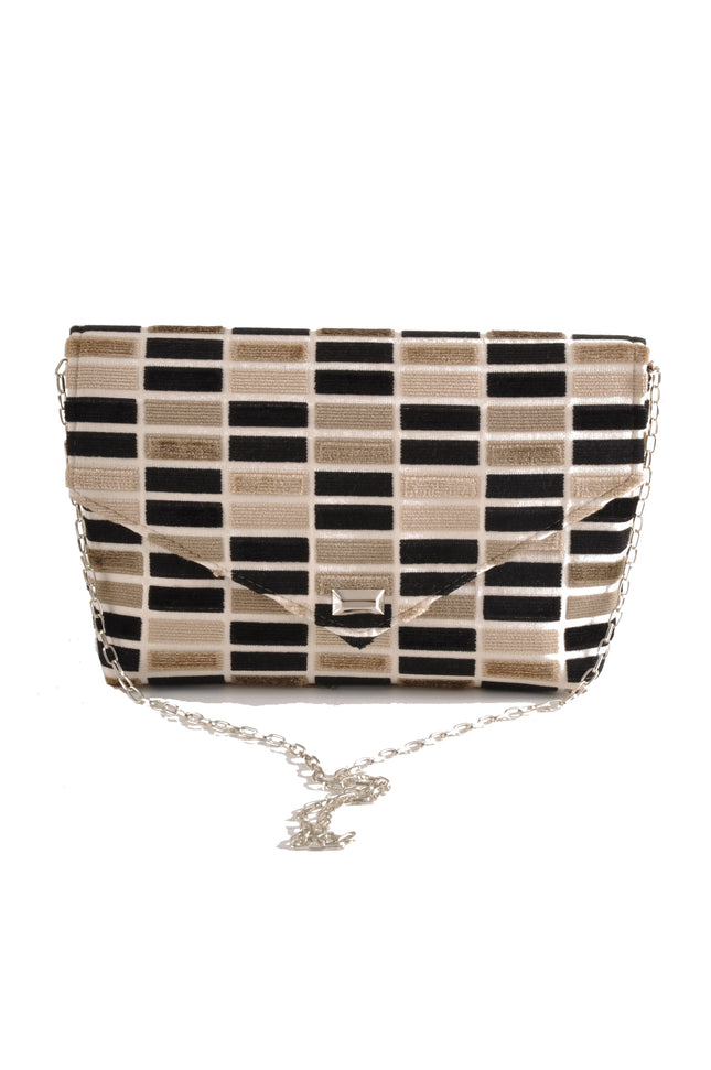 Block Black Envelope Clutch