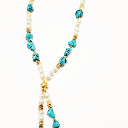 Turquesa Perla Lariat