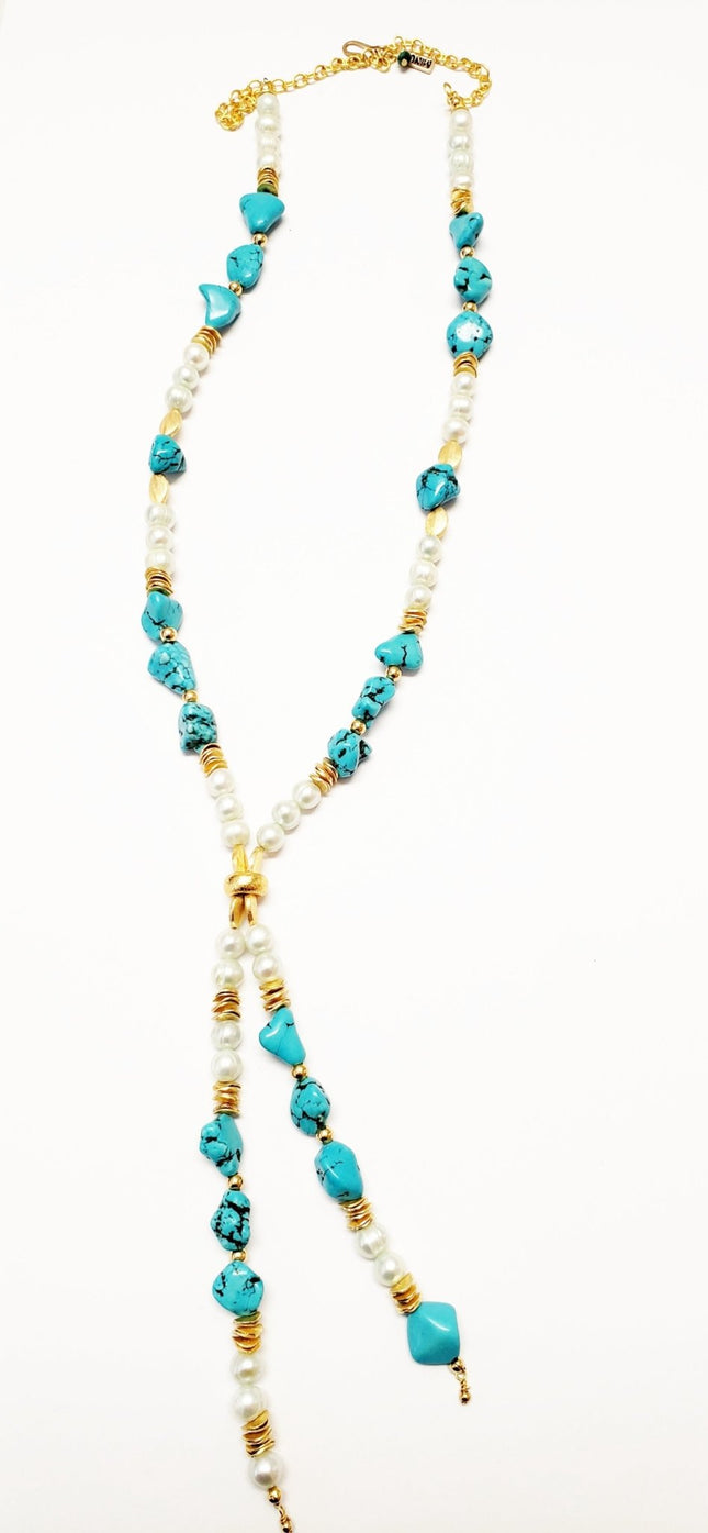 Turquesa Perla Lariat