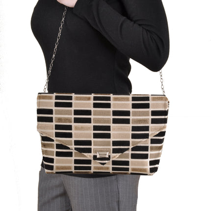Block Black Envelope Clutch