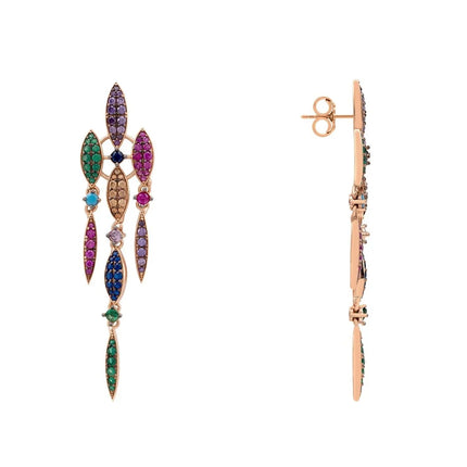 Valencia Rainbow Earrings Rosegold