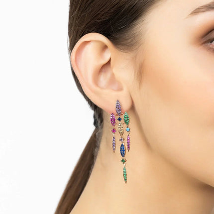 Valencia Rainbow Earrings Rosegold