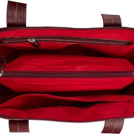 Cerys Leather Multi-Compartment Tote