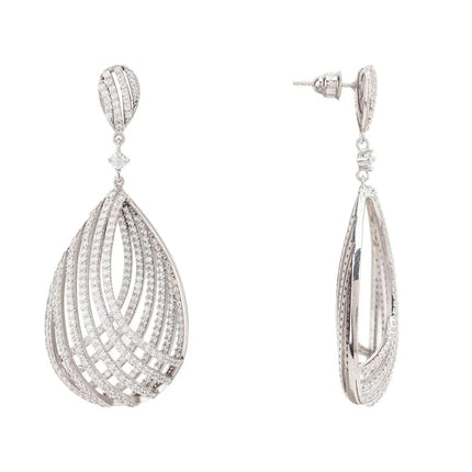 Vortex Teardrop Earring Silver