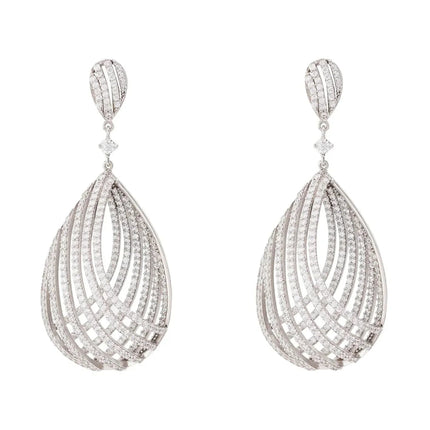 Vortex Teardrop Earring Silver