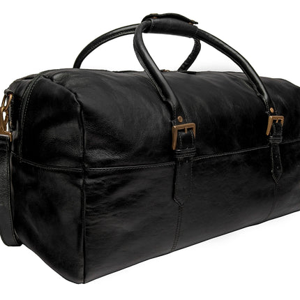 Hidesign Charles Leather Cabin Travel Duffle Weekend Bag