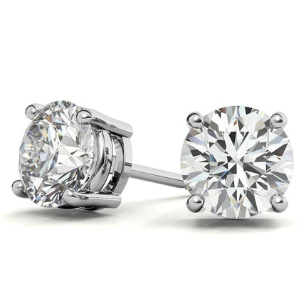 3.00 CTW Lab Grown Diamond Stud Earrings | 14k Gold | G-Vs Round Cut | AGI Certified