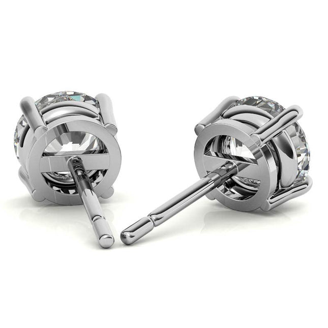 3.00 CTW Lab Grown Diamond Stud Earrings | 14k Gold | G-Vs Round Cut | AGI Certified