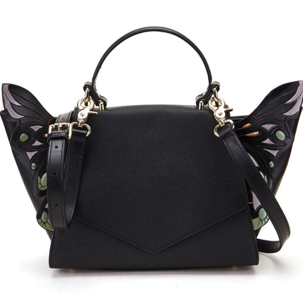 Wings Black Satchel