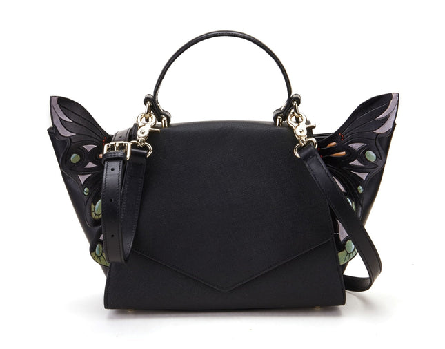 Wings Black Satchel