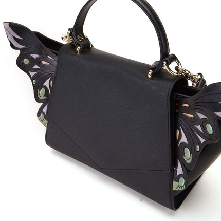 Wings Black Satchel