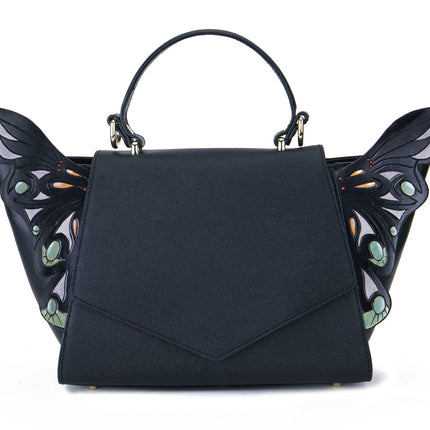 Wings Black Satchel