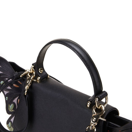 Wings Black Satchel