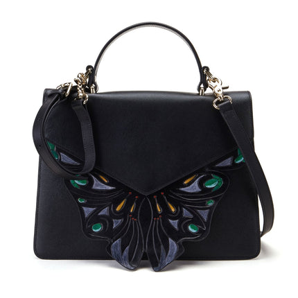 Wings Black Shoulder Bag