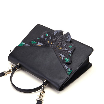 Wings Black Shoulder Bag