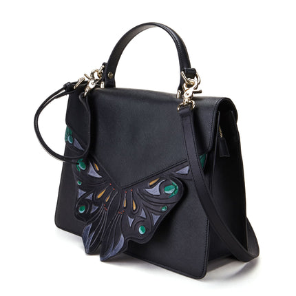 Wings Black Shoulder Bag