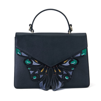 Wings Black Shoulder Bag