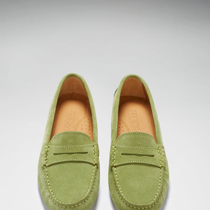 Women's Penny Driving Loafers, Olive Green
