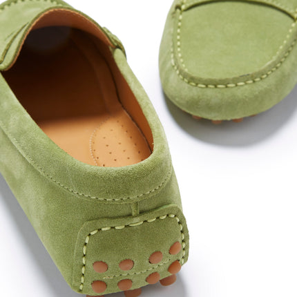 Women's Penny Driving Loafers, Olive Green