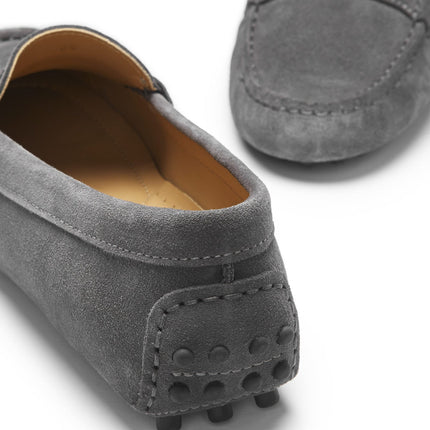 Women's Penny Driving Loafers, Slate Grey Suede