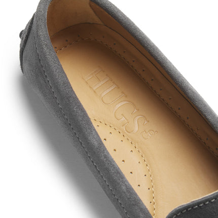 Women's Penny Driving Loafers, Slate Grey Suede