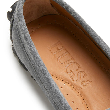 Women's Tyre Sole Penny Loafers, Slate Grey Suede