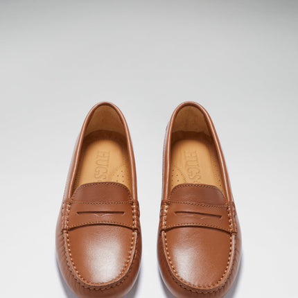 Women's Penny Driving Loafers, Tan Leather