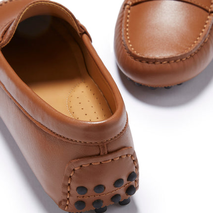 Women's Penny Driving Loafers, Tan Leather