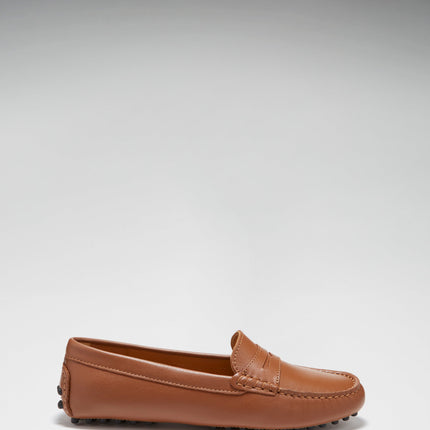 Women's Penny Driving Loafers, Tan Leather