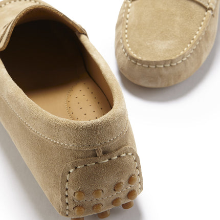 Women's Penny Driving Loafers, Taupe Suede