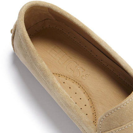 Women's Penny Driving Loafers, Taupe Suede