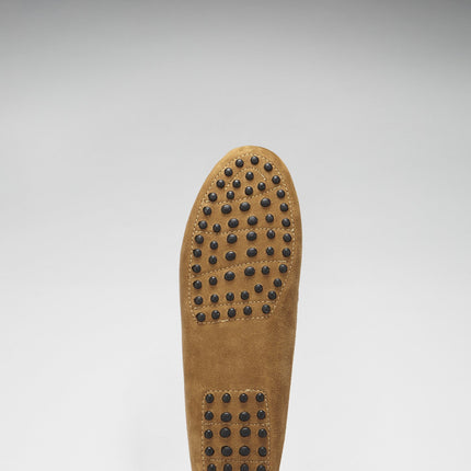 Women's Tasselled Driving Loafers, Tobacco Suede