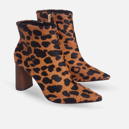 Sapucaia Animal Print Boots – 8.4cm Block Heel Ankle