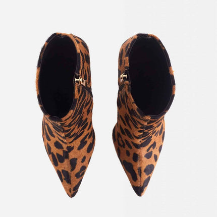 Sapucaia Animal Print Boots – 8.4cm Block Heel Ankle