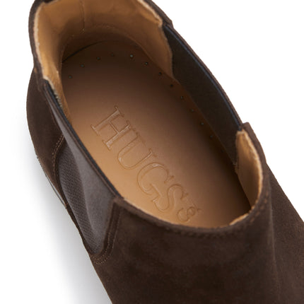 Women's Brown Suede Chelsea Boots, Welted Leather Sole
