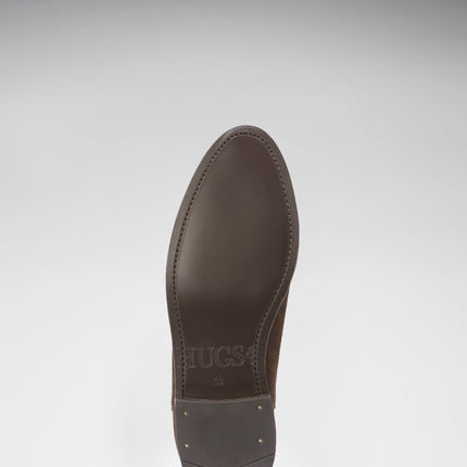 Women's Brown Suede Chelsea Boots, Welted Leather Sole
