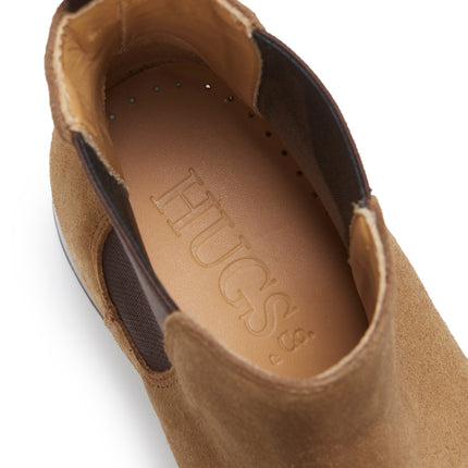 Women's Tobacco Suede Chelsea Boots, Welted Leather Sole