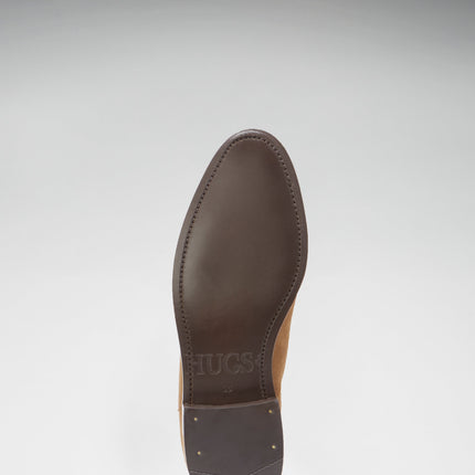 Women's Tobacco Suede Chelsea Boots, Welted Leather Sole